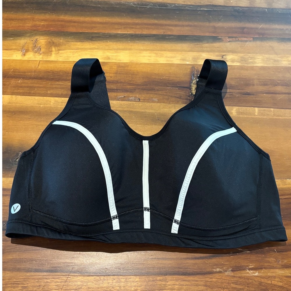 Livi Lane Bryant Sports Bra Black White Underwire High Impact 38DDD